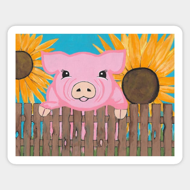 BABY Pig  Art Painting Sticker by SartorisArt1